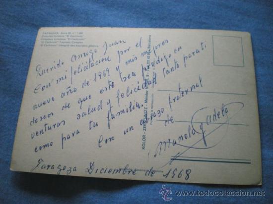 Postales: POSTAL ZARAGOZA COMPLEJO EL CACHIRULO 1968 ESCRITA - Foto 2