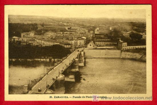 Postales: ZARAGOZA, PUENTE DE PIEDRA Y ARRABAL,     P32905 - Foto 1
