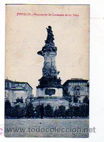 Postales: Zaragoza. Monumento al Centenario de los Sitios. No figura editor. - Foto 1