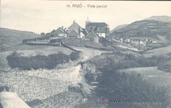 Postcards: ANS&Oacute;(HUESCA).- VISTA PARCIAL