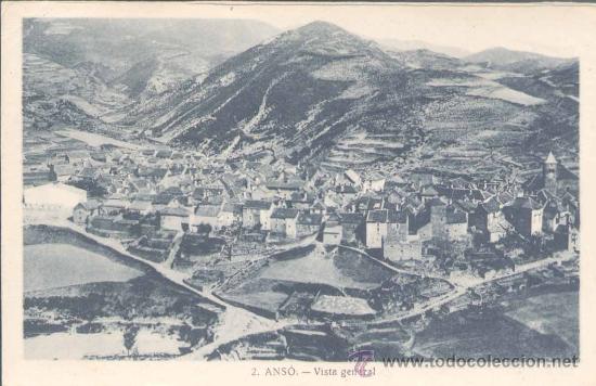 Postales: ANS&Oacute;(HUESCA).- VISTA &acute;GENERAL