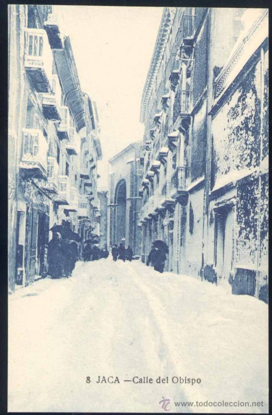 Postales: JACA(HUESCA).-CALLE DEL OBISPO - Foto 1