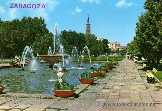 Postales: ZARAGOZA,PARQUE PRIMO DE RIBERA,FUENTES - Foto 1