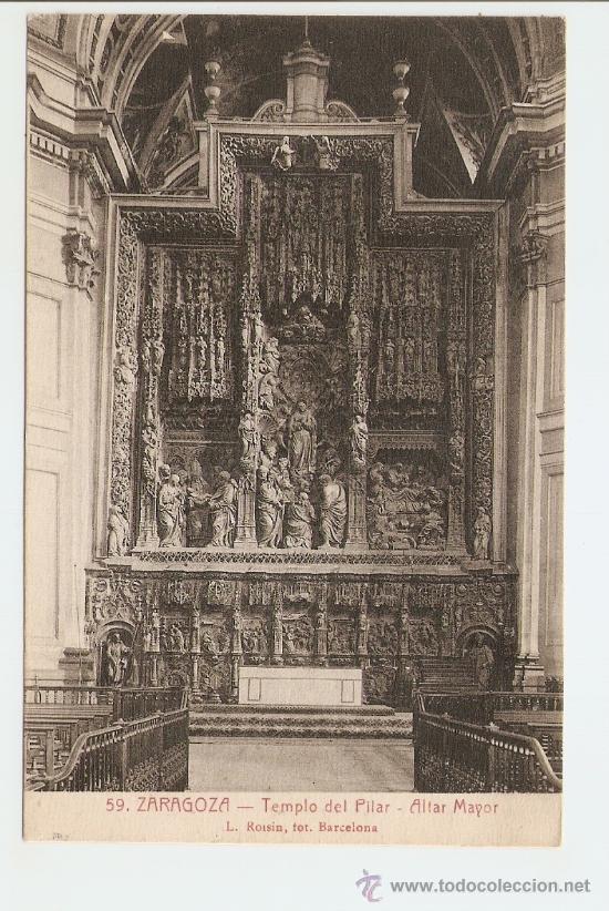 Postales: Zaragoza - Templo del Pilar - Altar Mayor