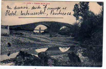 Postales: POSTAL JACA PUENTE DE LA LANA - Foto 1