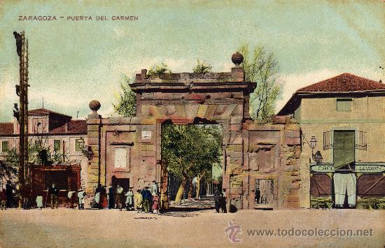 Postales: POSTAL SIN CIRCULAR DE ZARAGOZA,PUERTA DEL CARMEN - Foto 1