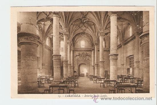 Postales: ZARAGOZA - INTERIOR DE LA LONJA - Edita L. Roisin