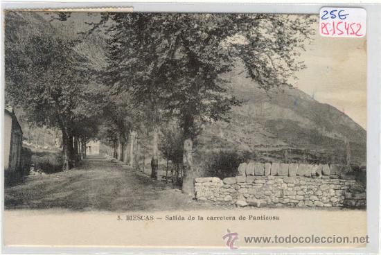 Postales: (PS-15452)POSTAL DE BIESCAS-SALIDA DE LA CARRETERA DE PANTICOSA