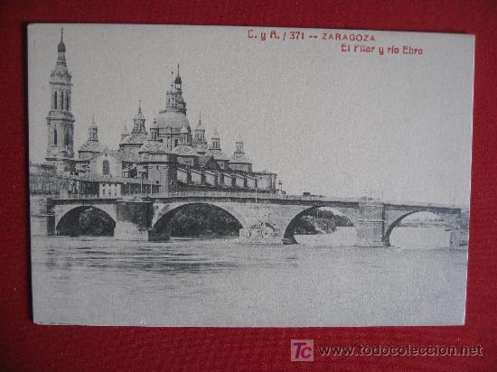 Postales: ZARAGOZA - EL PILAR Y RIO EBRO - Foto 1