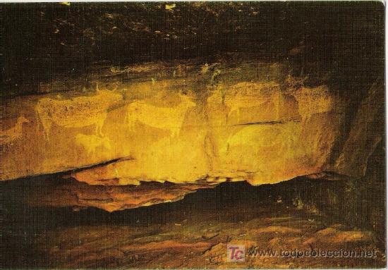 Postales: N&ordm; 25. ALBARRAC&Iacute;N (TERUEL). PINTURAS RUPESTRES DEL NAVAZO (MESOL&Iacute;TICO). EDICIONES SICILIA. 1973.