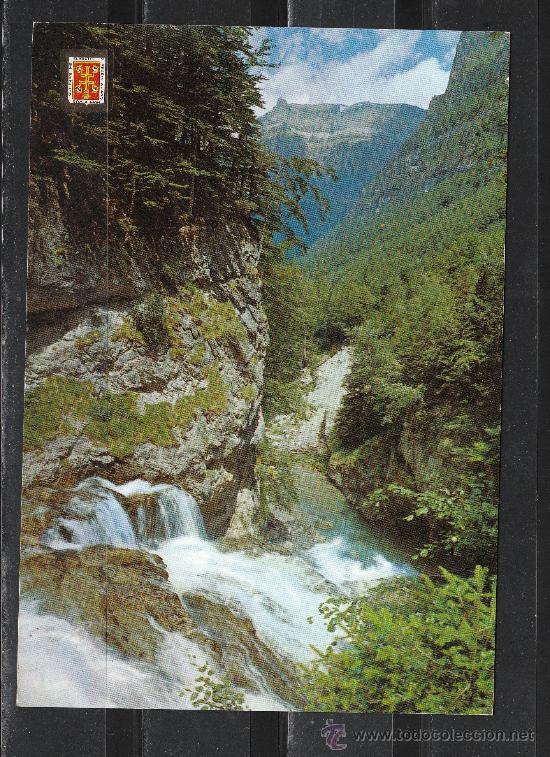 Postales: n&ordm; 418. PARQUE NACIONAL ORDESA. ESTRECHO DE ARAZAS, AL FONDO PICO DE SALAZONS