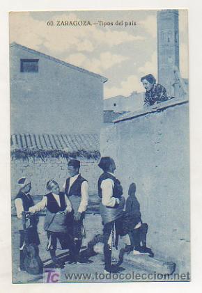 Postales: ZARAGOZA. TIPOS DEL PA&Iacute;S. - Foto 1