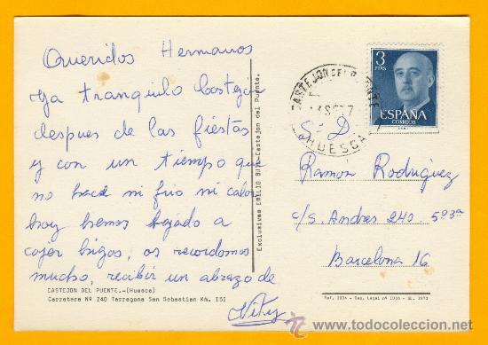Postales: BONITA POSTAL DE CASTEJON DEL PUENTE - Foto 2