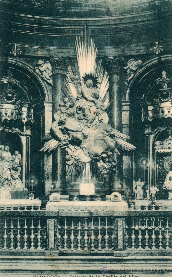 Postales: POSTAL SIN CIRCULAR DE ZARAGOZA,INTERIOR DE LA CAPILLA DEL PILAR. - Foto 1