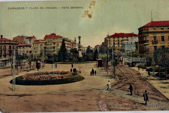 Postkarten: ZARAGOZA.-PLAZA DE ARAG&Oacute;N.-VISTA GENERAL