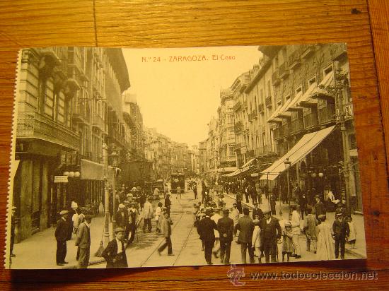Postcards: Interesante postal de Zaragoza.-El Coso