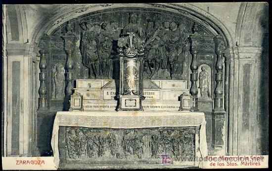 Postales: ZARAGOZA : M.Arribas - Altar Mayor de la Cripta de los Stos. Martires - Foto 1