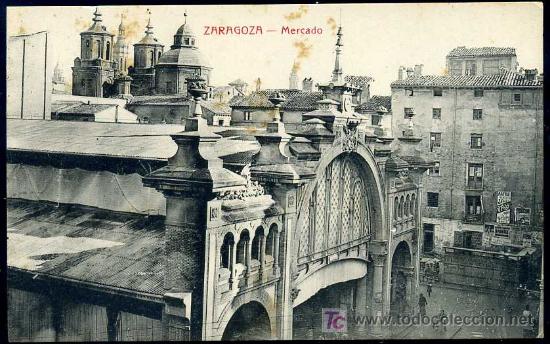 Postales: ZARAGOZA : M.Arribas - Mercado - Foto 1