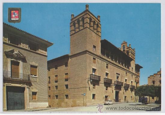 Postales: TARJETA POSTAL AYUNTAMIENTO PALACIO MUNICIPAL HUESCA SEAT 600