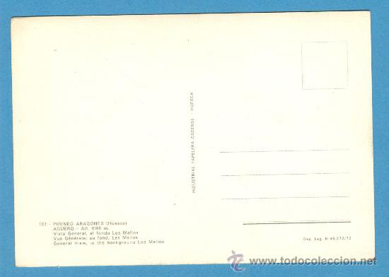 Postales: POSTAL DE AG&Uuml;ERO (HUESCA) - Foto 2