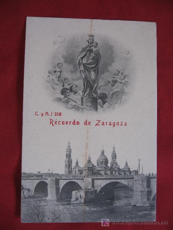 Postales: RECUERDO DE ZARAGOZA - Foto 1