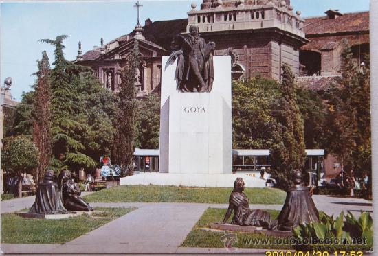 Postales: ZARAGOZA Monumento a Goya Pintor Universal - Foto 1