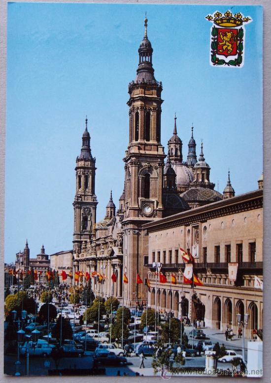 Postales: ZARAGOZA Plaza del Pilar - Foto 1