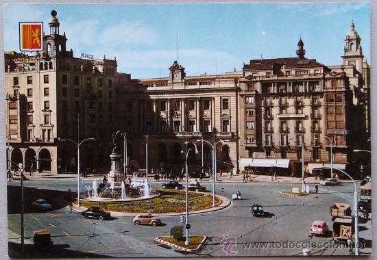 Postales: ZARAGOZA Plaza de Espa&ntilde;a - Foto 1