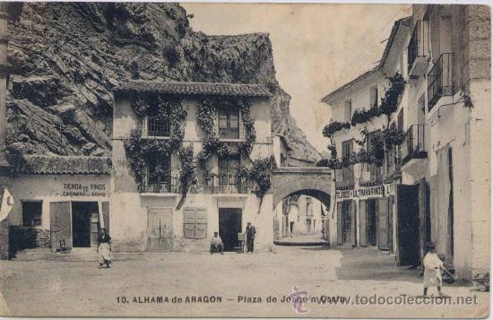 Postkarten: ALHAMA DE ARAG&Oacute;N( ZARAGOZA).- PLAZA DE JOAQUIN COSTA