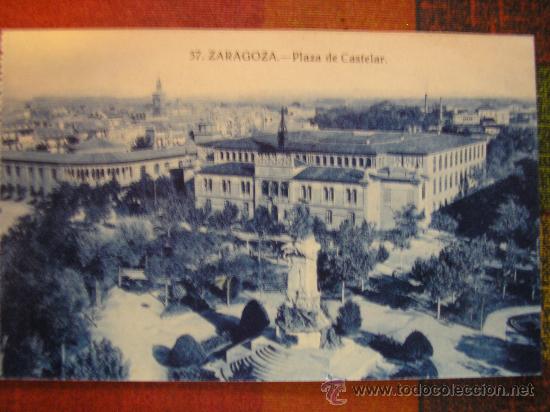 Postales: POSTAL ZARAGOZA PLAZA DE ORIENTE - Foto 1