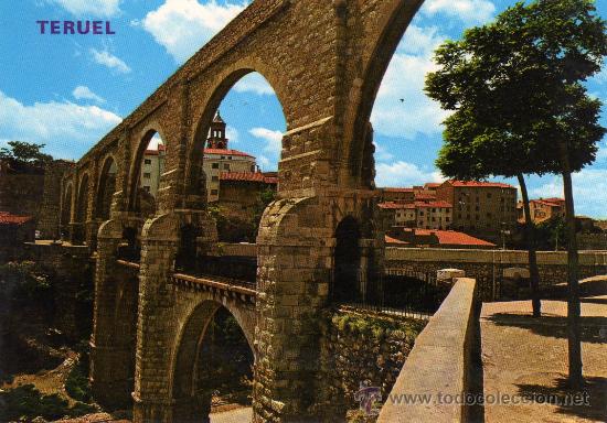 Postales: POSTAL SIN CIRCULAR DE TERUEL,LOS ARCOS,ACUEDUCTO. - Foto 1