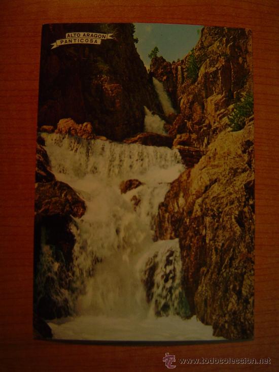 Postales: POSTAL PIRINEO ARAGONES PANTICOSA (HUESCA) CASCADA EN LA RUTA DE LOS LAGOS AZULES SIN CIRCILAR