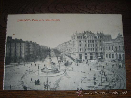 Postales: POSTAL DE ZARAGOZA PASEO DE LA INDEPENDENCIA - Foto 1