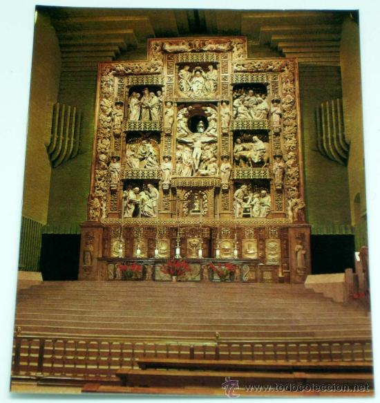 Postales: Postal Torreciudad Retablo principal Santuario Ediciones Sicilia a&ntilde;os 70 sin circular