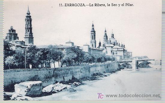 Postales: Zaragoza.- La Ribera,la Seo y el Pilar. - Foto 1