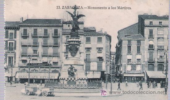 Postales: Zaragoza.- Monumento a los M&aacute;rtires. - Foto 1