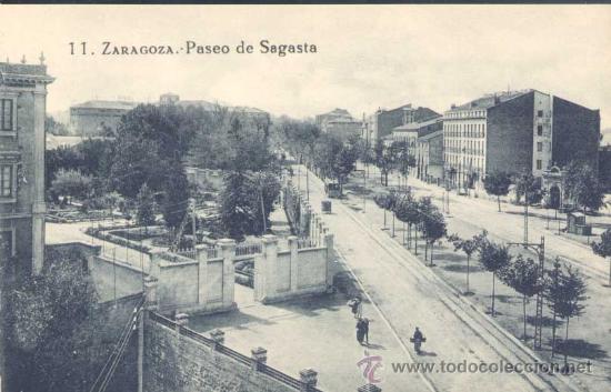 Postkarten: ZARAGOZA.- PASEO DE SAGASTA