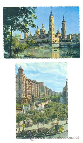 Postales: 2 postales .. Zaragoza .. A&ntilde;os 70 - Foto 1