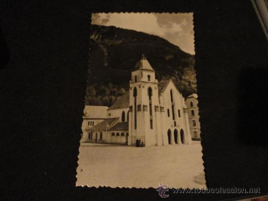 Postales: POSTAL DE CANFRANC-ESTACION, PARROQUIA DE NTRA. SRA. DEL PILAR. EXCLUSIVA F. MUNUERA.