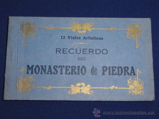 Cartoline: RECUERDO DEL MONASTERIO DE PIEDRA - &Aacute;LBUM DE 12 VISTAS ART&Iacute;STICAS
