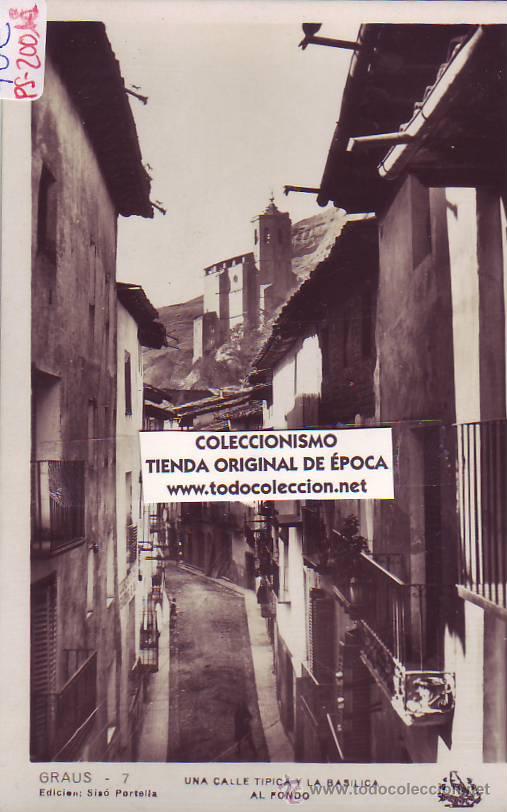 Postkarten: (PS-20018)POSTAL FOTOGRAFICA DE GRAUS(HUESCA)-UNA CALLE TIPICA Y LA BASILICA