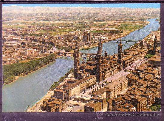 Postales: BASILICA DEL PILAR Y RIO EBRO - ZARAGOZA - Foto 1