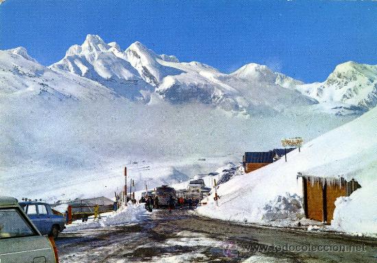 Postales: POSTAL CANDANCHU-ESTACI&Oacute;N INVERNAL PIRINEO ARAGON&Eacute;S PISTA DEL TOBAZO Y MACIZO DEL ASPE