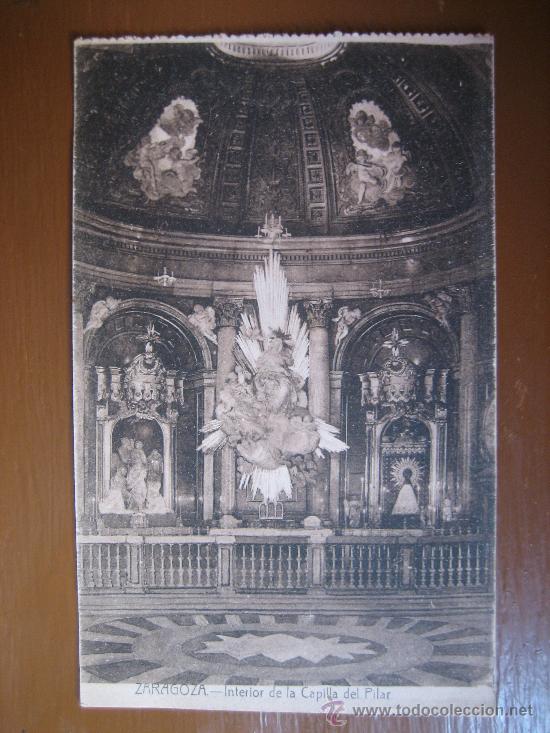 Postales: Zaragoza. Interior de la capilla del Pilar - Foto 1