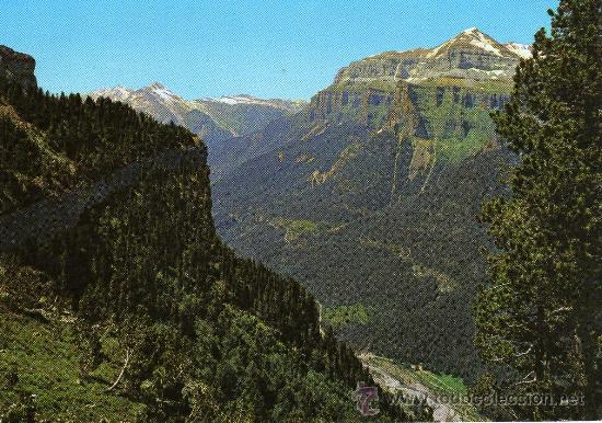 Postales: PIRINEO ARAGON&Eacute;S PARQUE NACIONAL DE ORDESA N&ordm; 65 DESDE LAS PROAS-VISTA DE VALLE ED. SICILIA