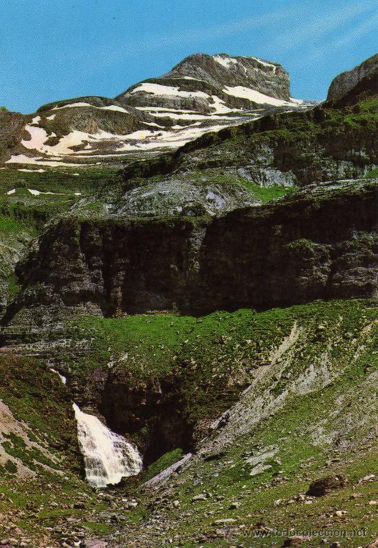 Postales: PIRINEO ARAGON&Eacute;S PARQUE NACIONAL DE ORDESA N&ordm; 24 CASCADA