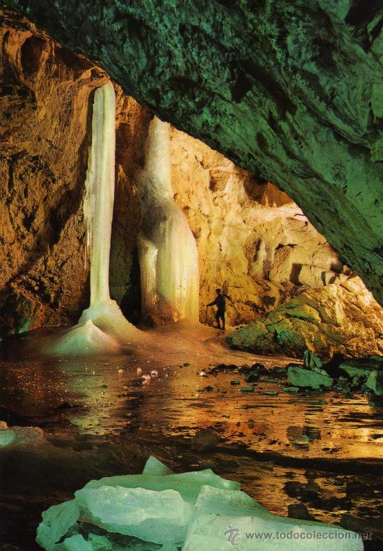 Postales: PIRINEO ARAGON&Eacute;S PARQUE NACIONAL DE ORDESA N&ordm; 2 GRUTA HELADA DE CASTERET ED. SICILIA