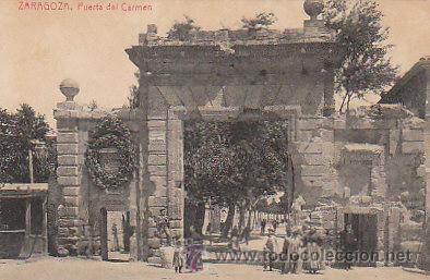 Postales: Zaragoza, puerta del carmen, editor: Thomas n&ordm; 183 - Foto 1