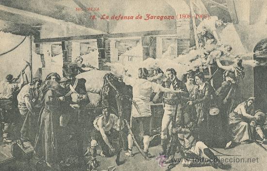 Postales: ZARAGOZA. CENTENARIO SITIOS. 1808-1908. LA DEFENSA. - Foto 1