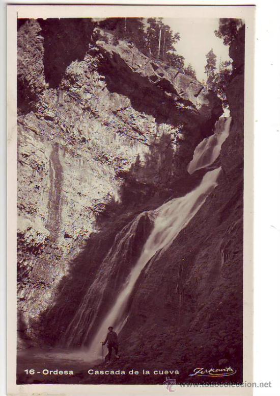 Postales: 16 - ordesa - cascada de la cueva  - postal fotografica - talleres zerkowitz